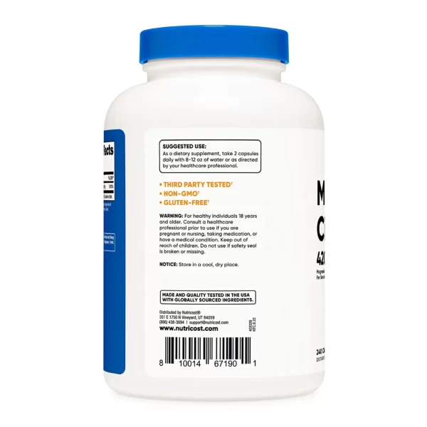 Nutricost Citrato De Magnesio 420mg 240 Cápsulas Cabo Verde Store